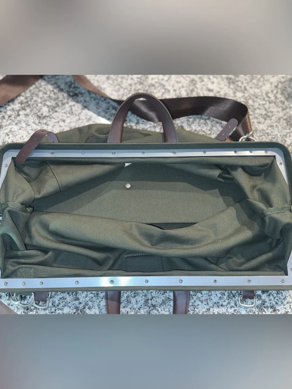 Line of Trade Canvas Weekender Duffel Bag - Olive Green 0312